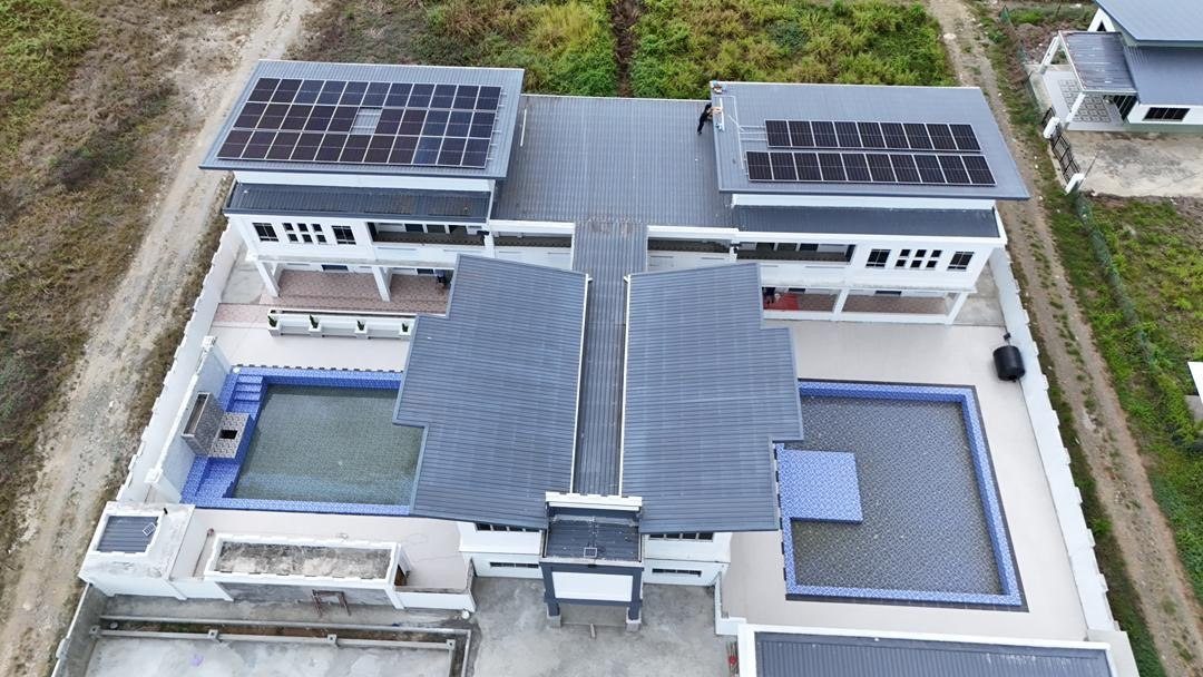 Resort landscape with solar project setting